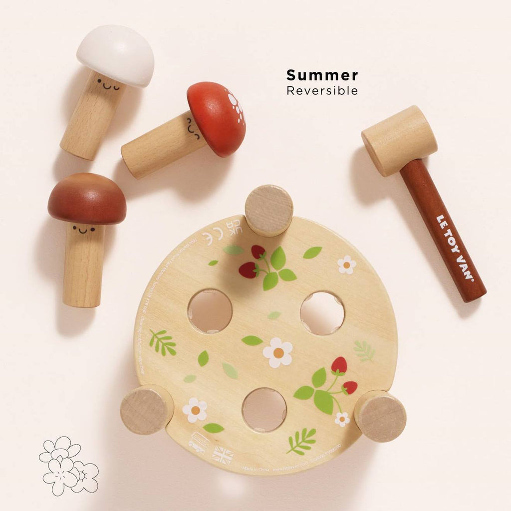Jeu de marteau messieurs champignons beige