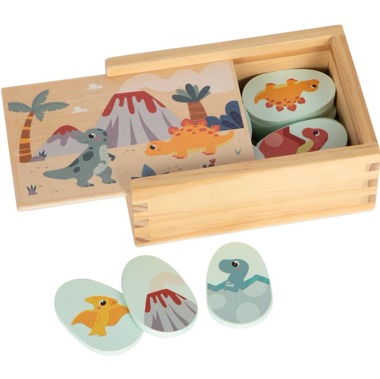 Jeu de méMo dino beige