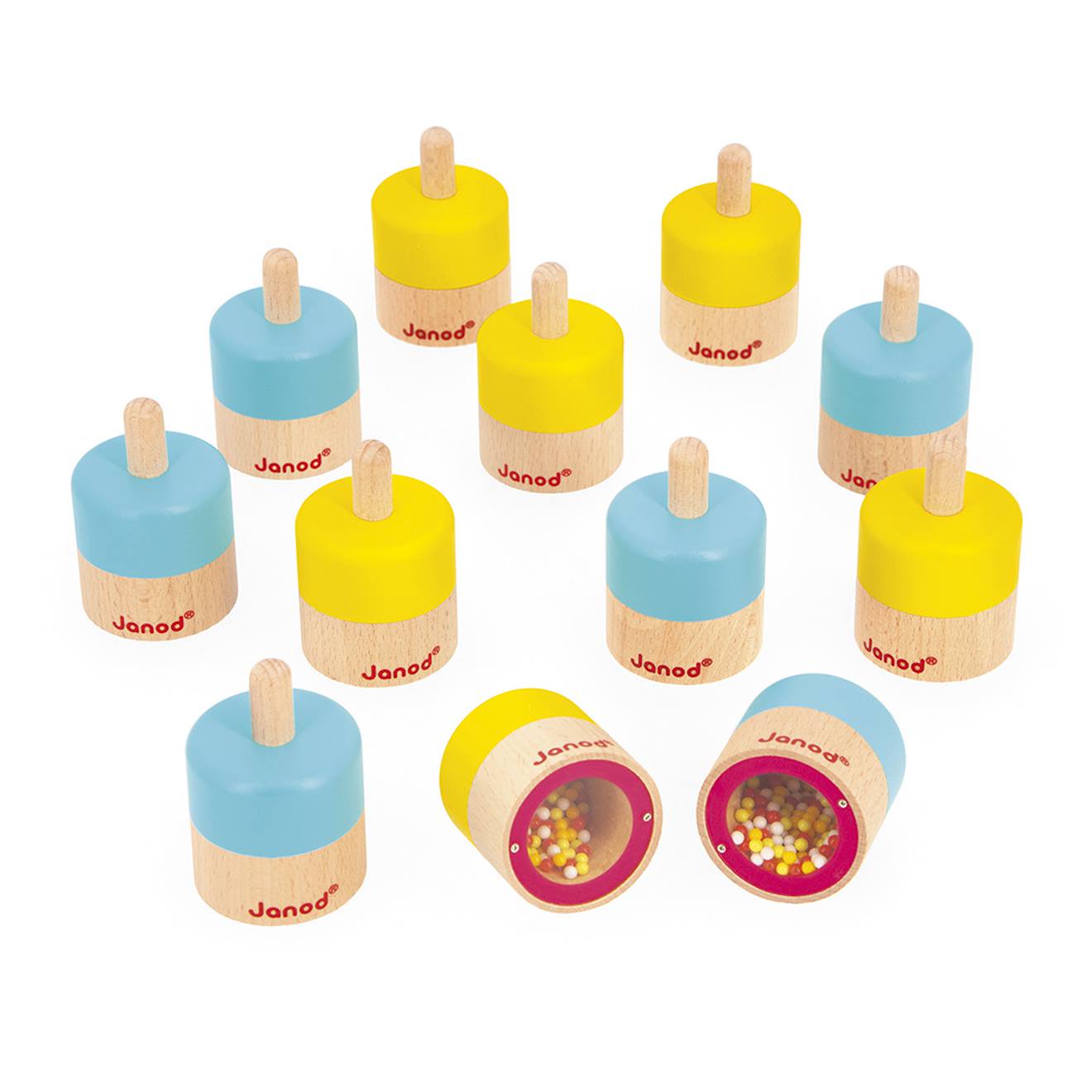 Jeu de mémoire sonore méMo des sons, bois FSC multicolore