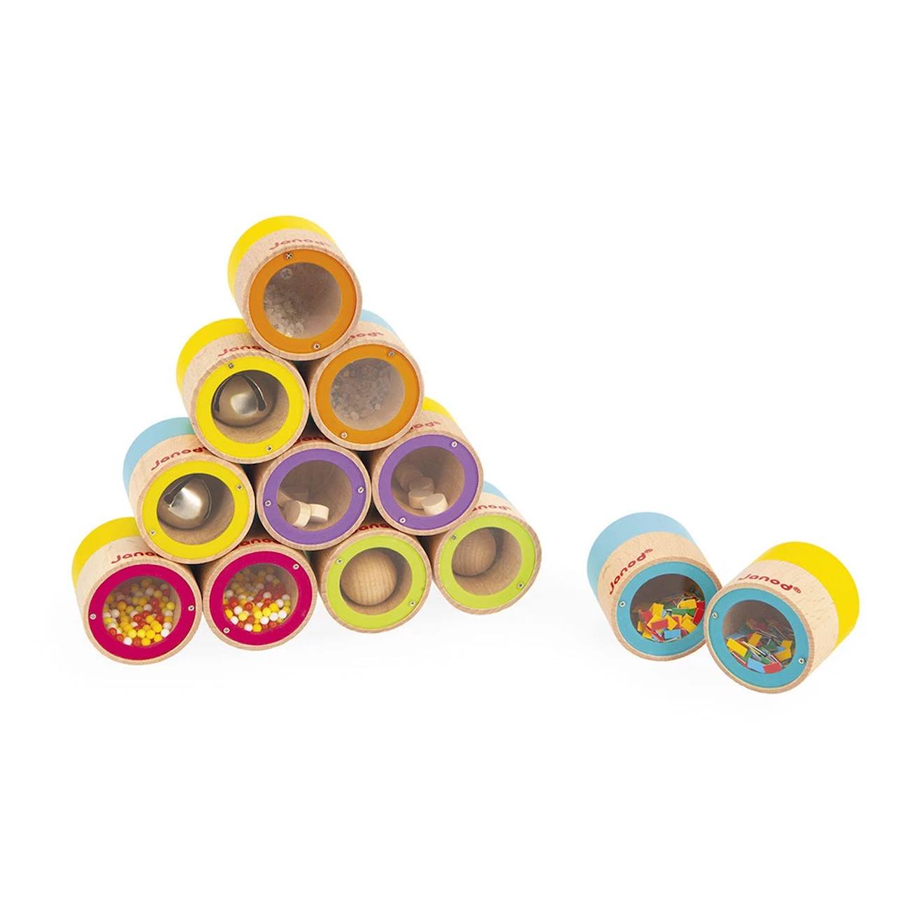 Jeu de mémoire sonore méMo des sons, bois FSC multicolore