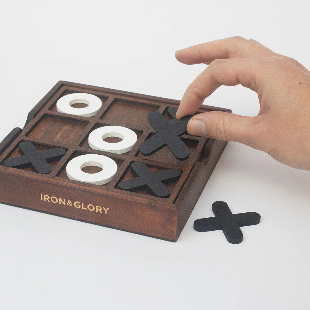 Jeu de Morpion en Bois - Jeux de Société Originaux