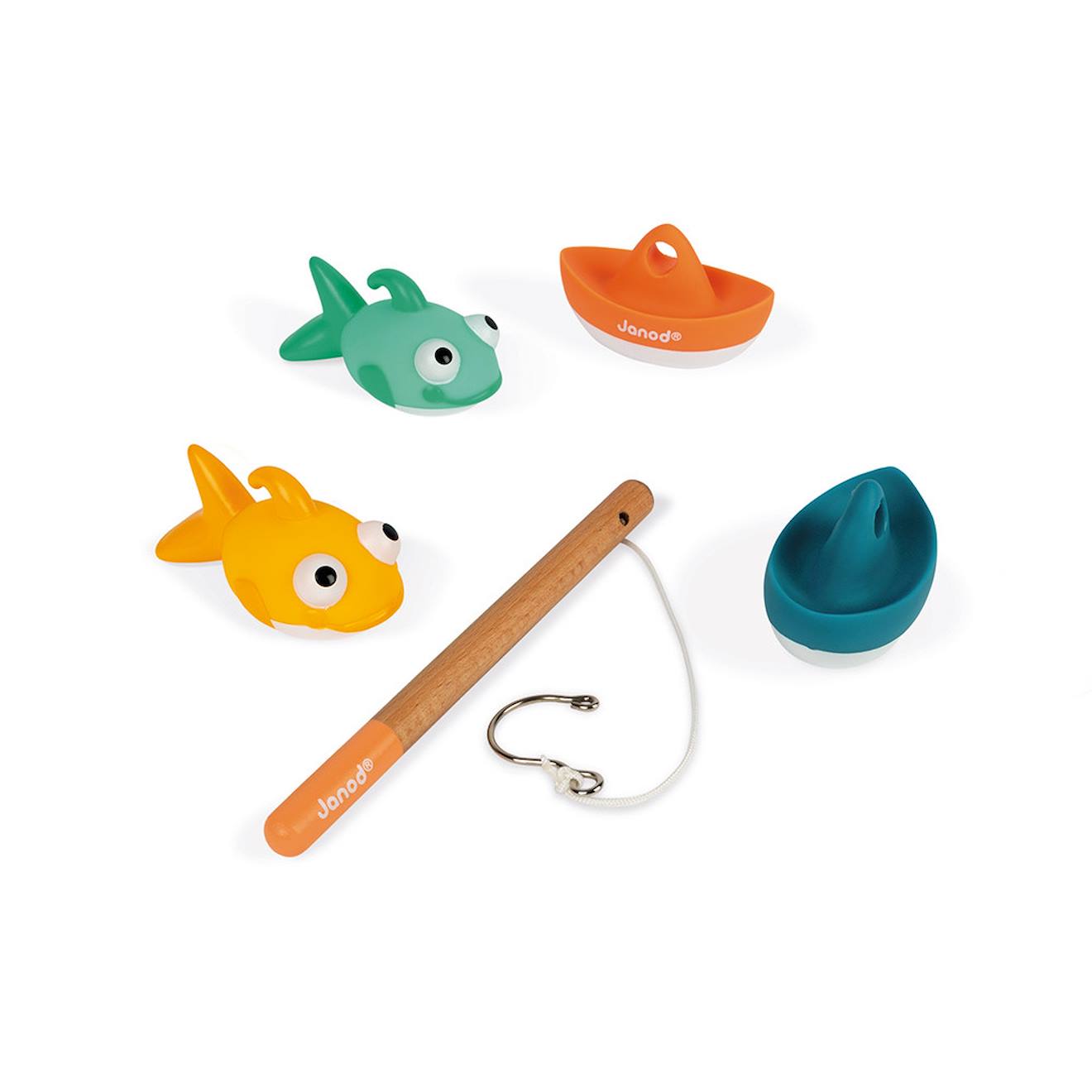 Jeu de pêche à la ligne blanc