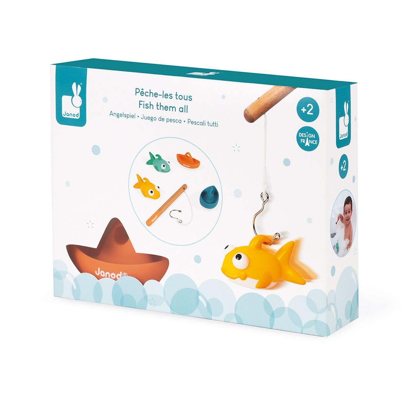 Jeu de pêche à la ligne blanc