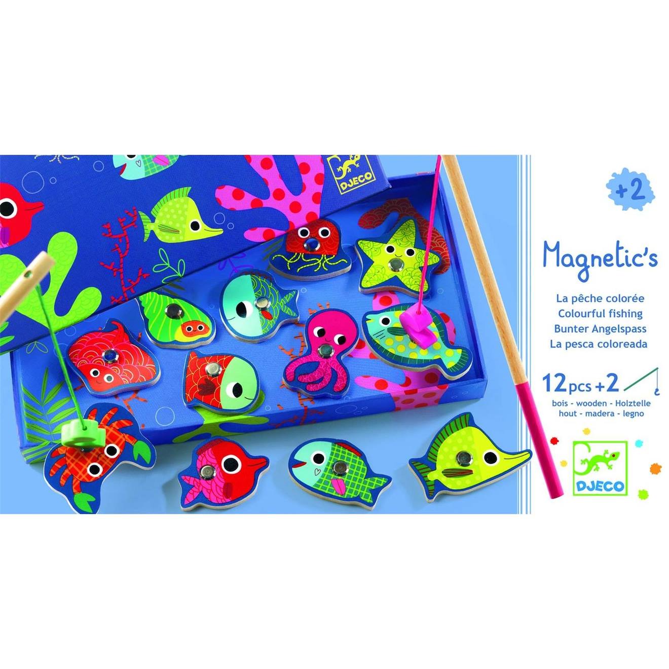 Jeu de pêches magnétique la pêche colorée multicolore