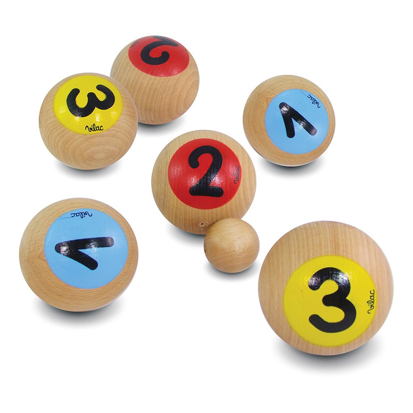 Jeu de pétanque 1, 2, 3 beige