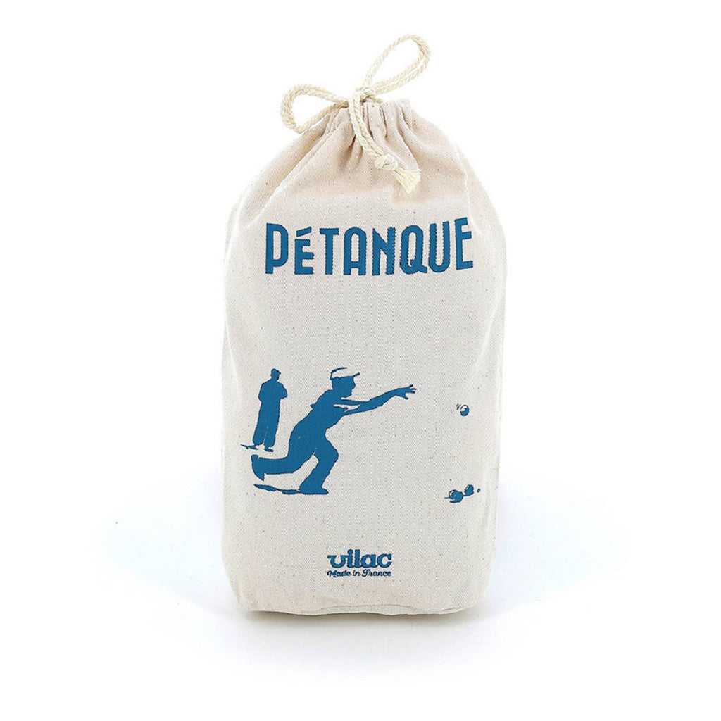 Jeu de pétanque en bois rétro beige
