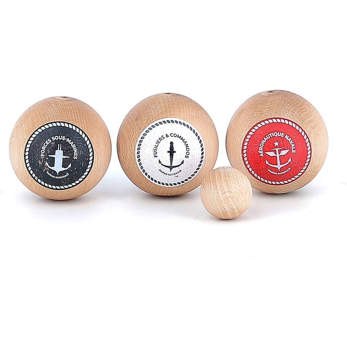Jeu de pétanque marine nationale beige