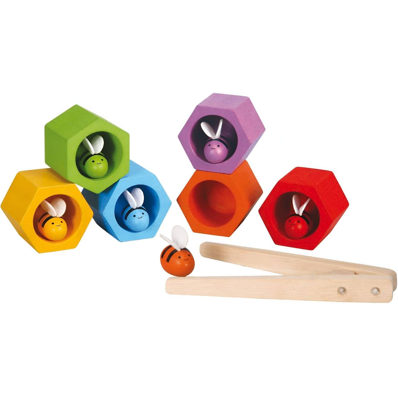 Jeu de pince nids d'abeilles multicolore