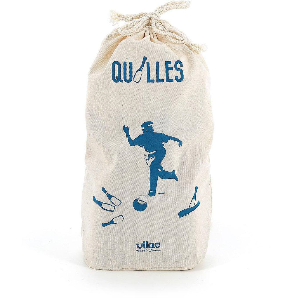 Jeu de quilles bowling bicolores beige