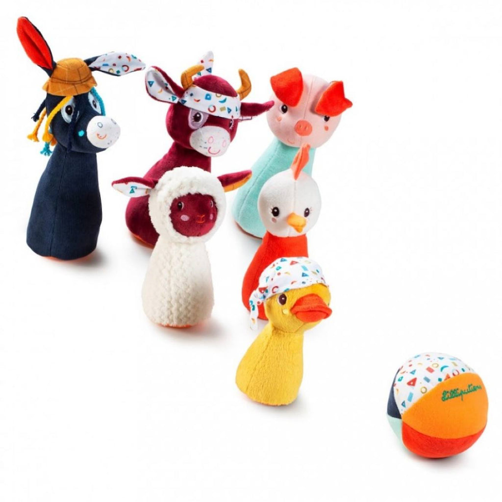 Jeu de quilles - ferme beige