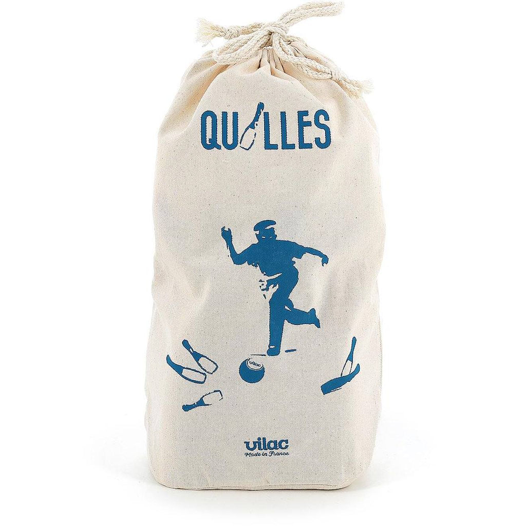 Jeu de quilles rétro beige