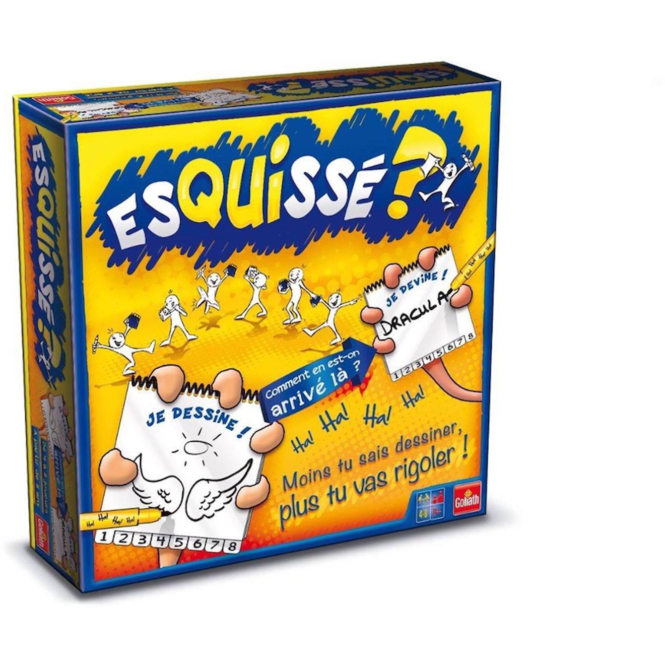 Jeu de société de dessins esquisse 6 joueurs - fais deviner ton dessin à ton voisin multicolore