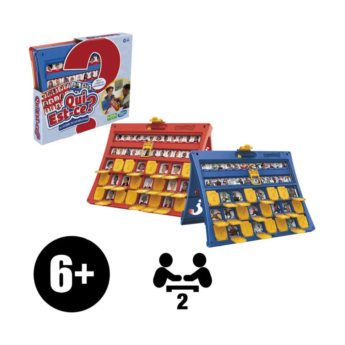 Jeu de société qui est-ce, jeu de déduction dès 6 ans multicolore