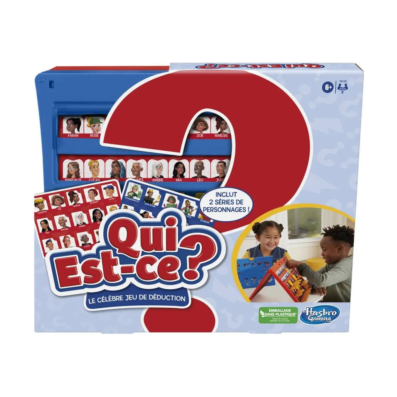 Jeu de société qui est-ce, jeu de déduction dès 6 ans multicolore