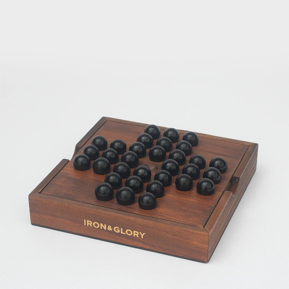 Jeu de Solitaire en Bois - Jeux de Société Originaux
