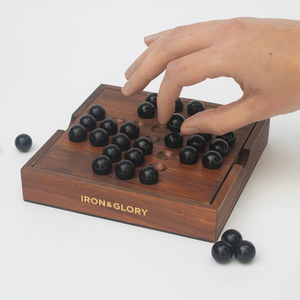 Jeu de Solitaire en Bois - Jeux de Société Originaux