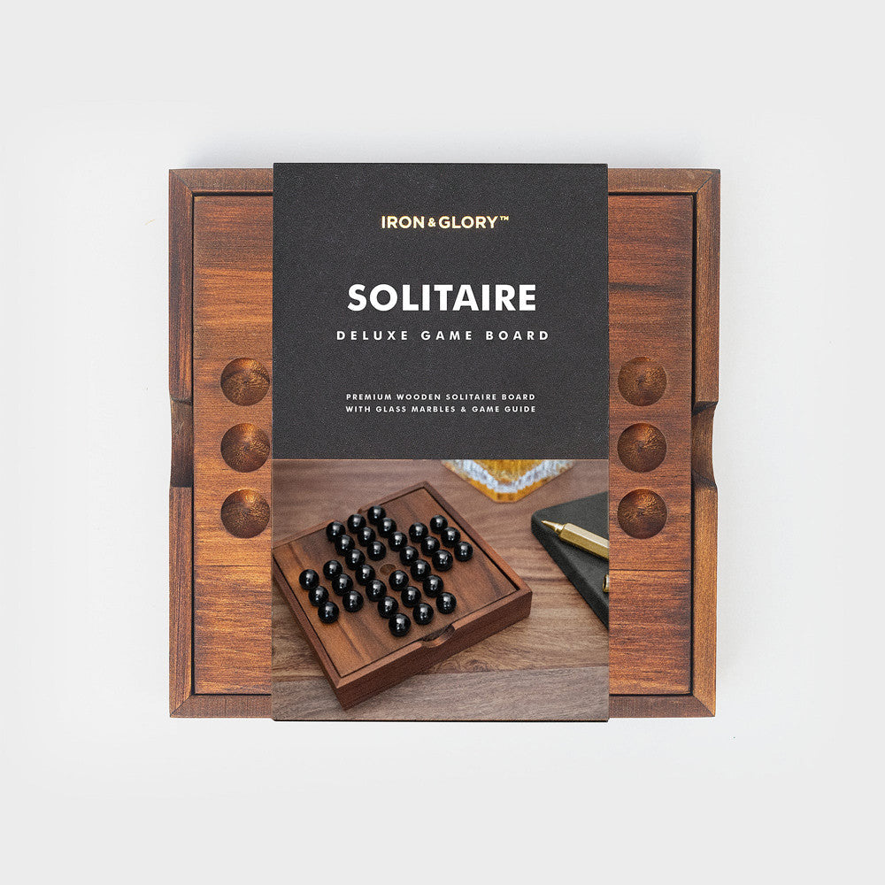 Jeu de Solitaire en Bois - Jeux de Société Originaux