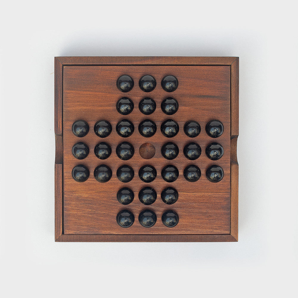 Jeu de Solitaire en Bois - Jeux de Société Originaux