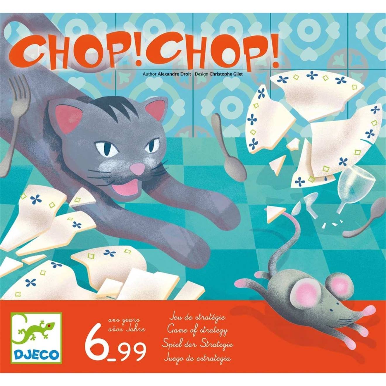 Jeu de stratégie chop chop multicolore