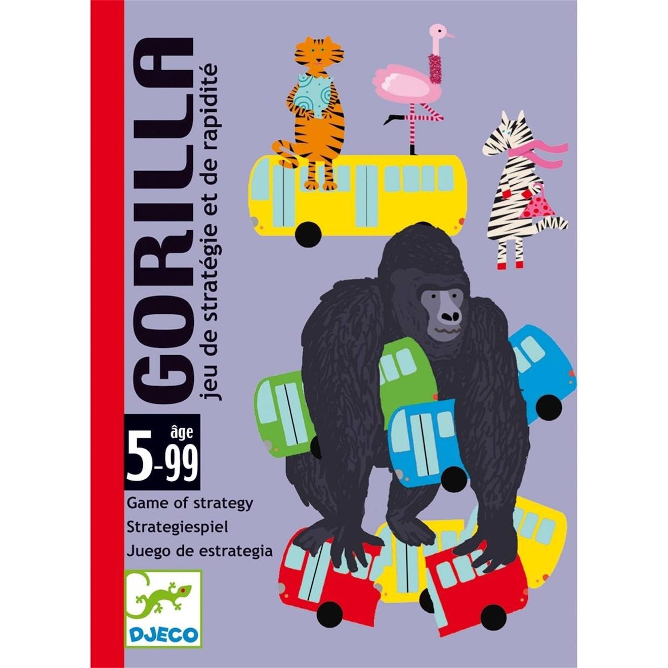 Jeu de stratégie et de rapidité gorilla multicolore