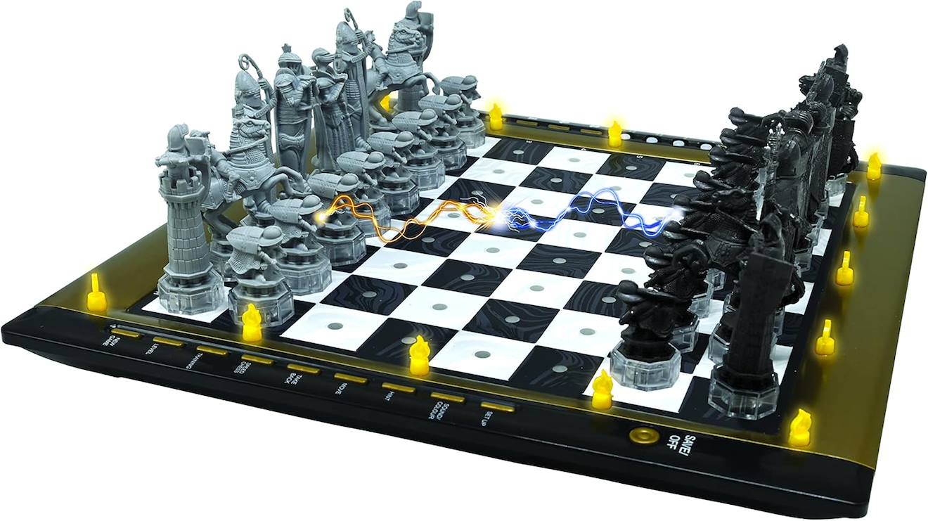Jeu d'échecs électronique lumineux Harry Potter avec effets sonores noir