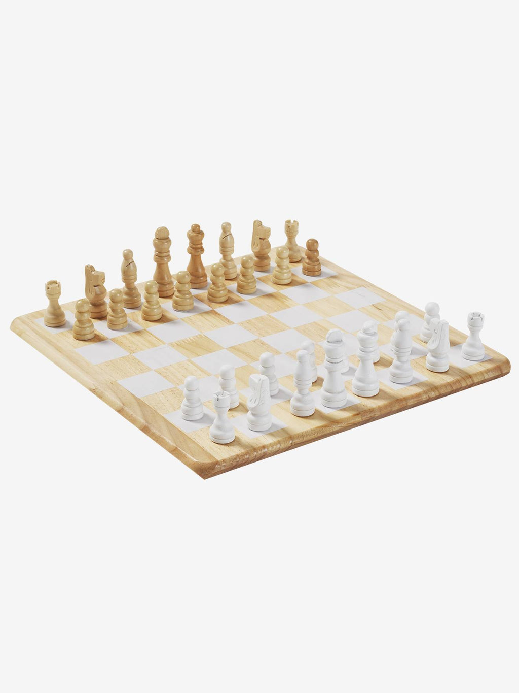 Jeu d'échecs en bois FSC beige