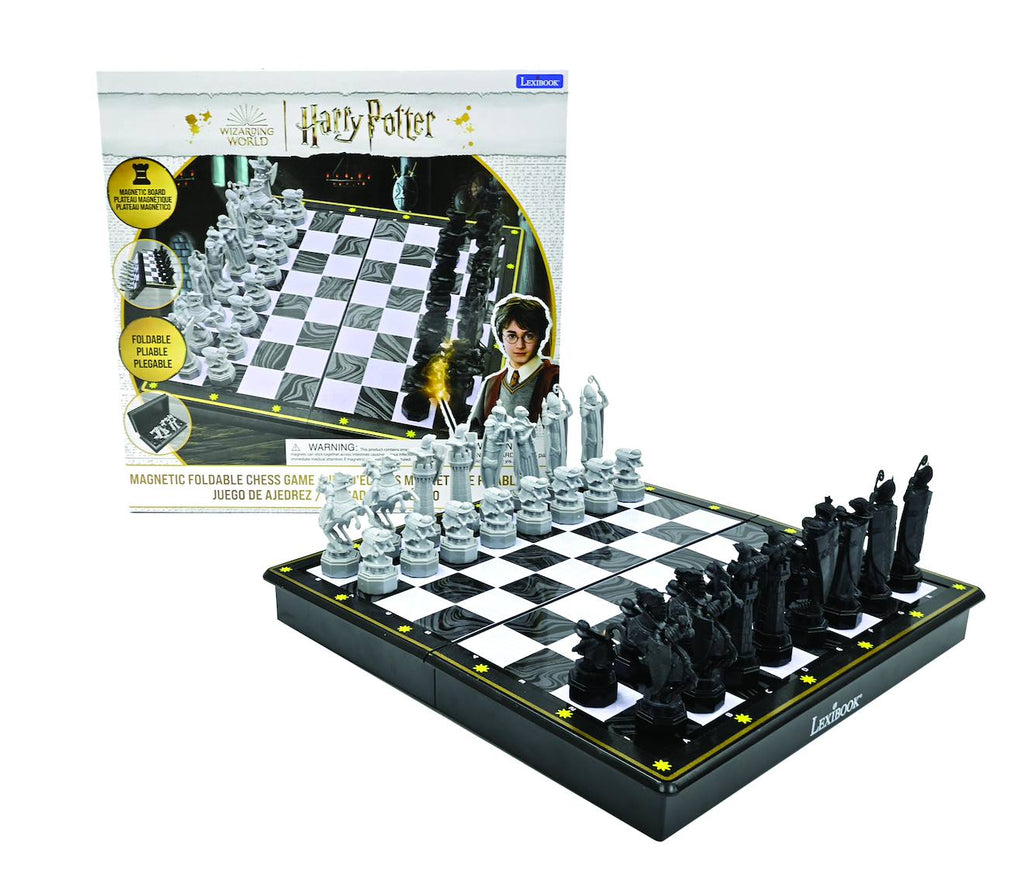 Jeu d'échecs Harry Potter magnétique pliable noir