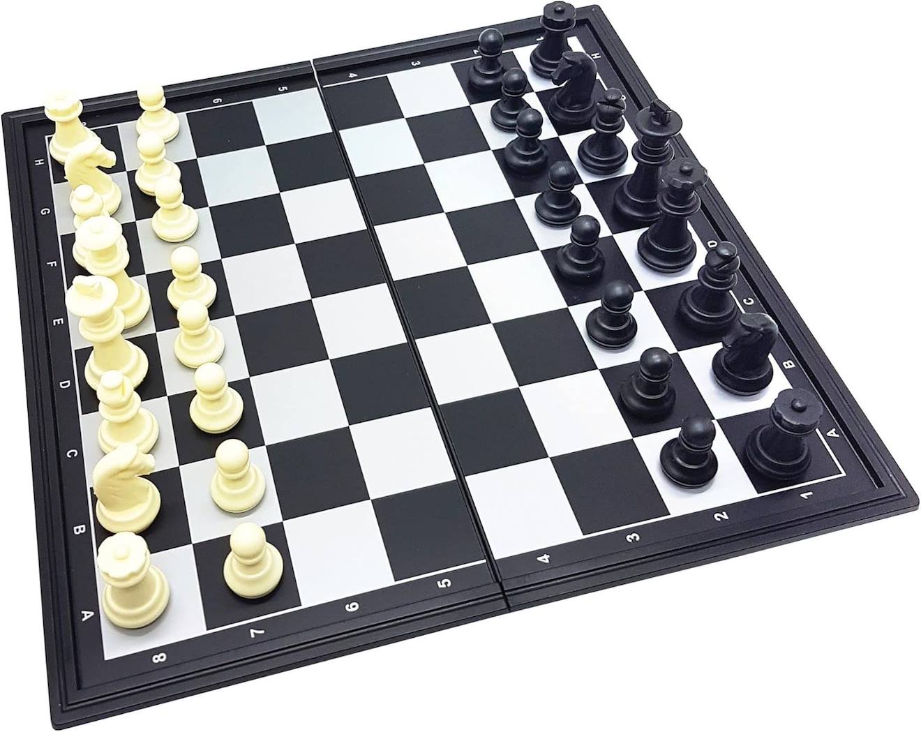 Jeu d'échecs magnétique pliable noir