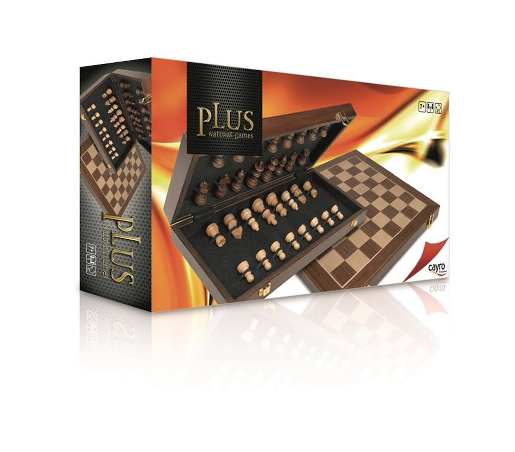 Jeu d'échecs pliable (41 x 41 cm) marron