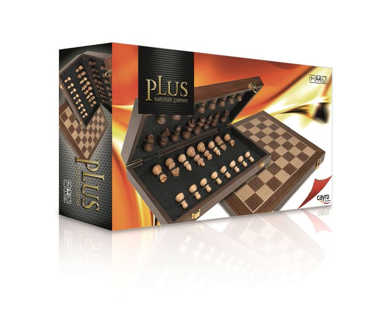 Jeu d'échecs pliable (41 x 41 cm) marron