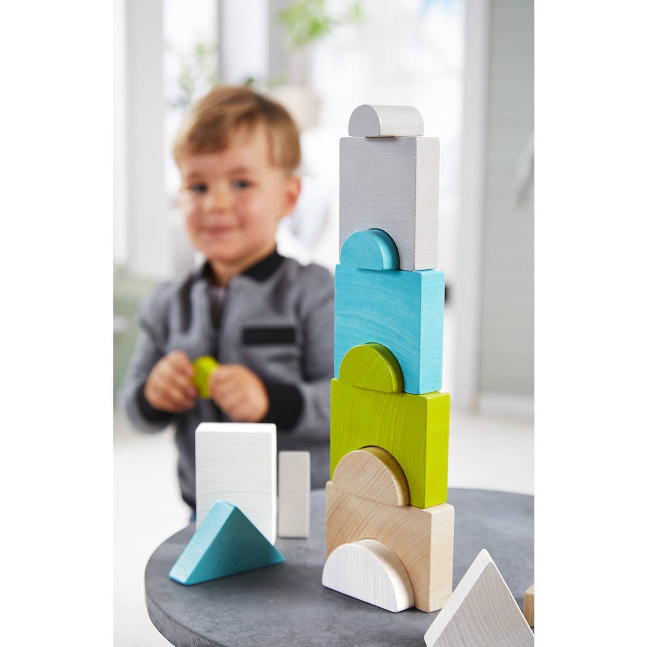 Jeu d'encastrement tours city beige