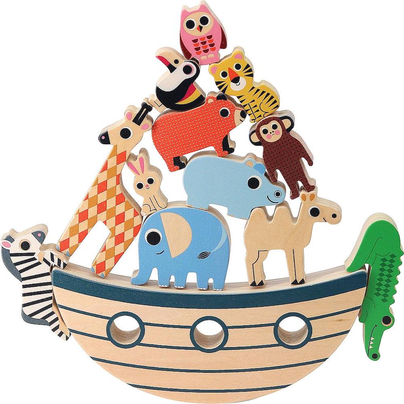 Jeu d'équilibre arche des animaux beige
