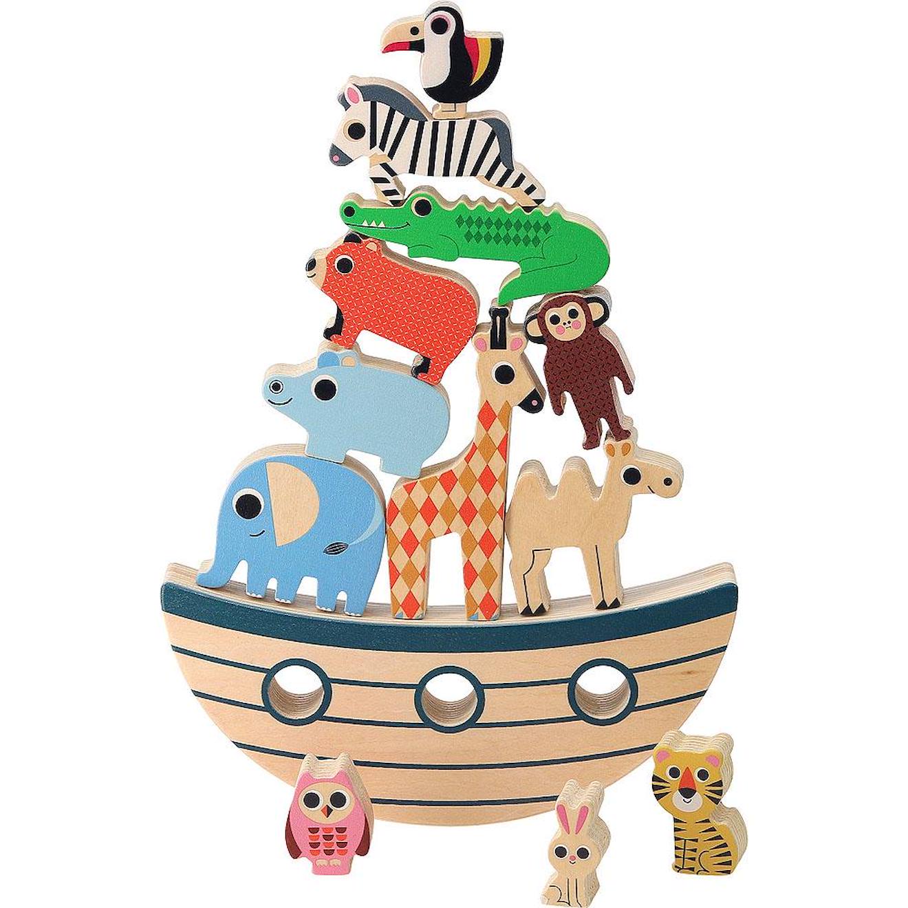 Jeu d'équilibre arche des animaux beige