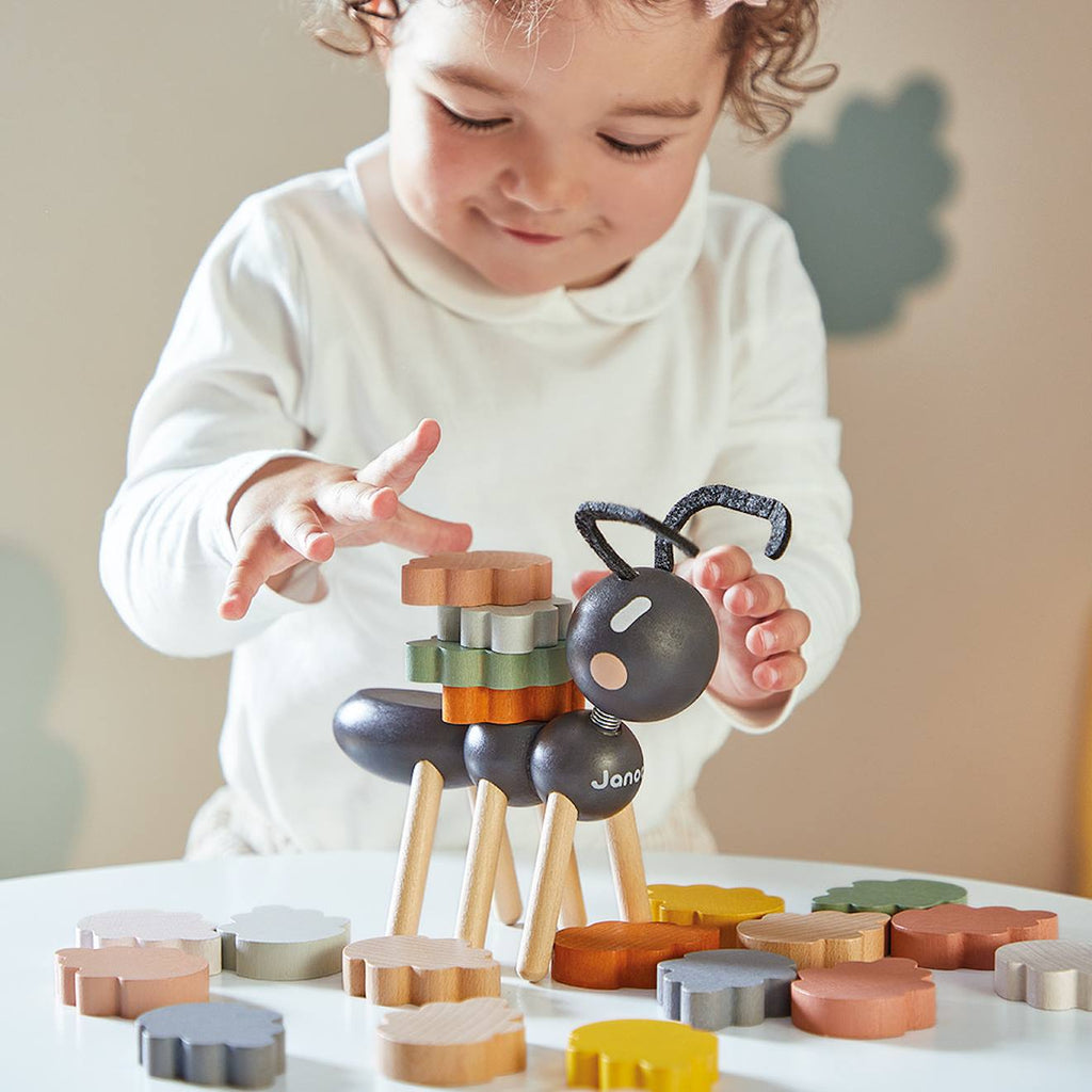 Jeu d'équilibre en bois FSC fourmi multicolore