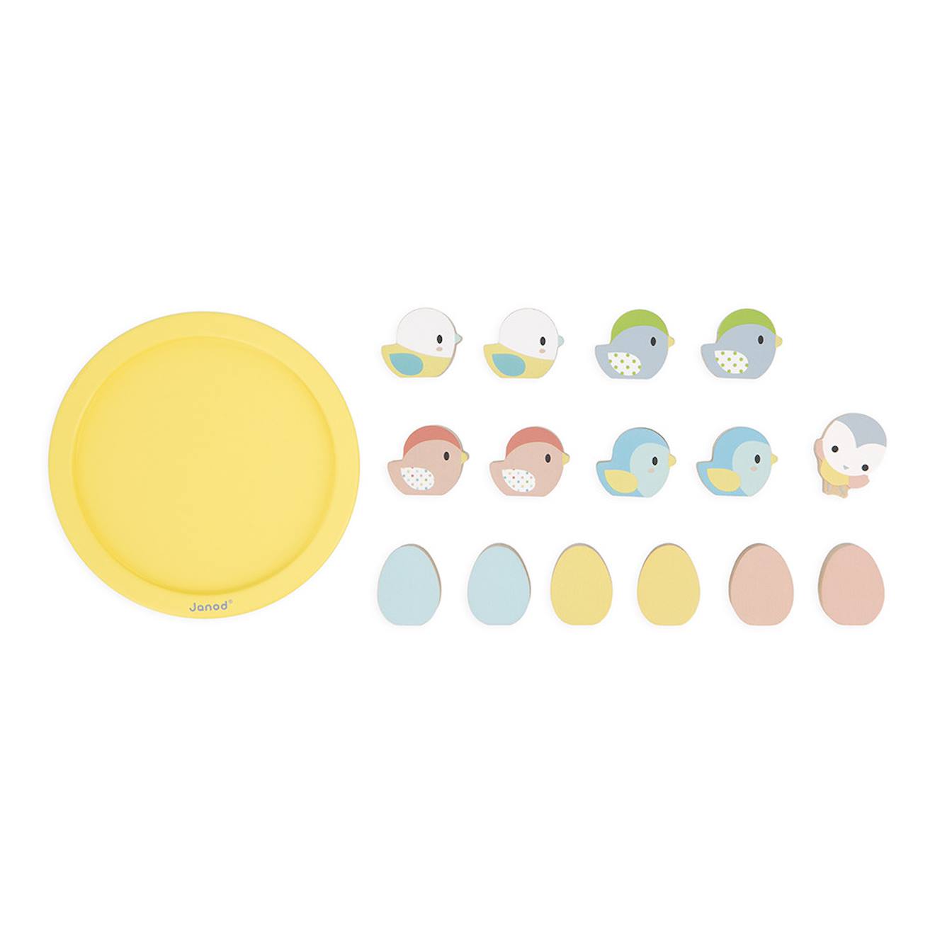 Jeu d'équilibre en bois FSC oiseau multicolore