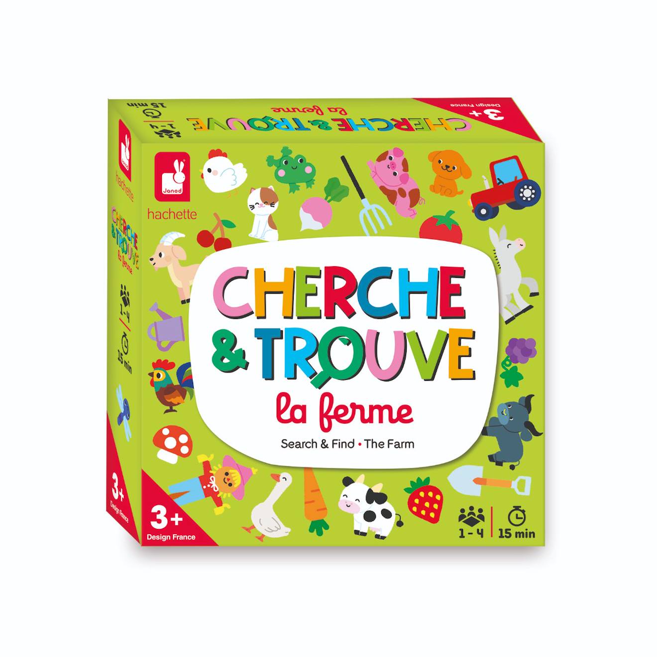 Jeu d'observation cherche et trouvé la ferme multicolore