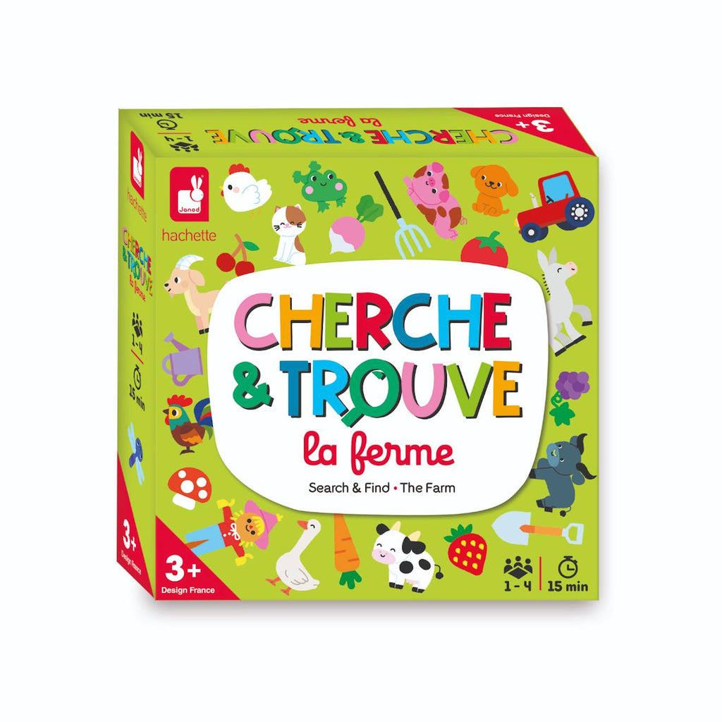 Jeu d'observation cherche et trouvé la ferme multicolore