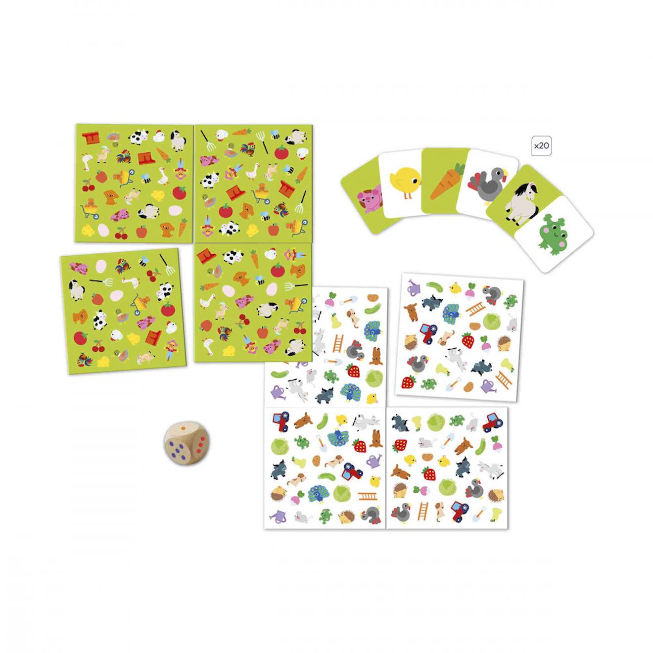 Jeu d'observation cherche et trouvé la ferme multicolore