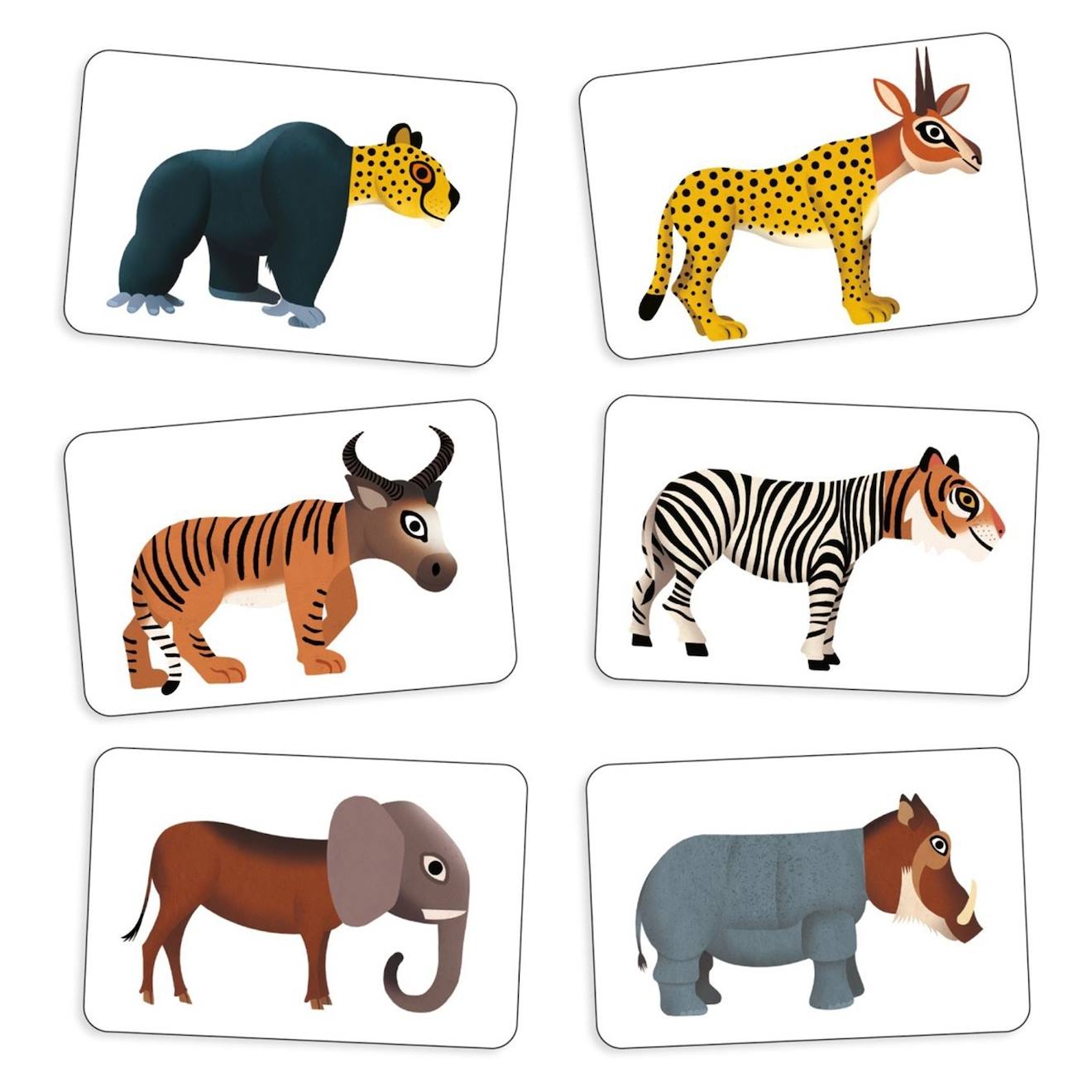 Jeu d'observation et de rapidité anijumble multicolore