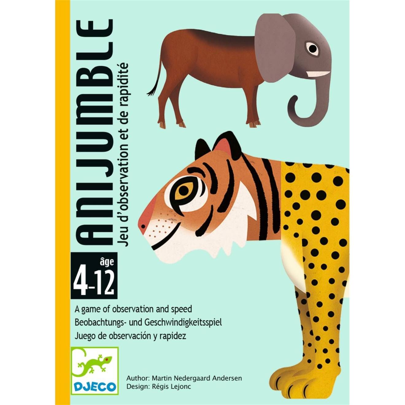Jeu d'observation et de rapidité anijumble multicolore