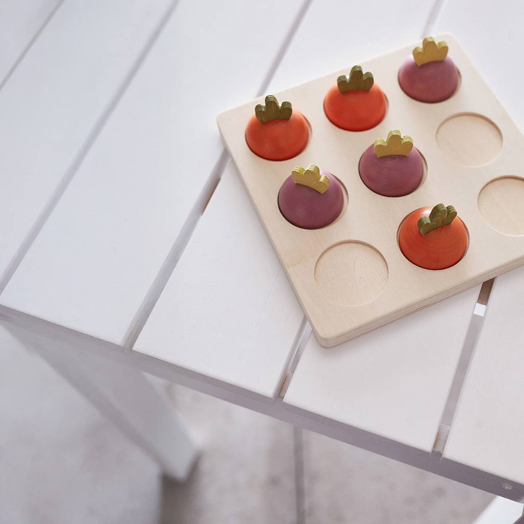 Jeu du morpion légumes multicolore