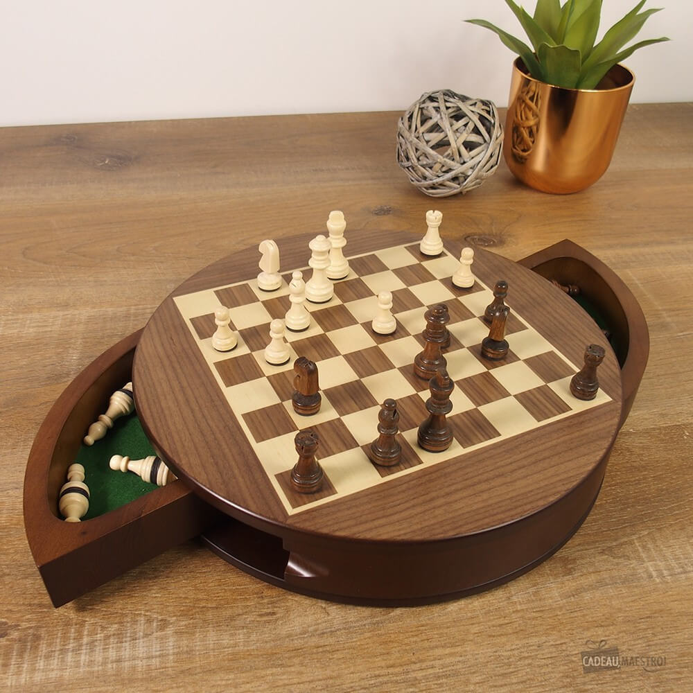 Jeu d'Échecs Magnétique en Bois - Jeux de Société Originaux CadoMaestro