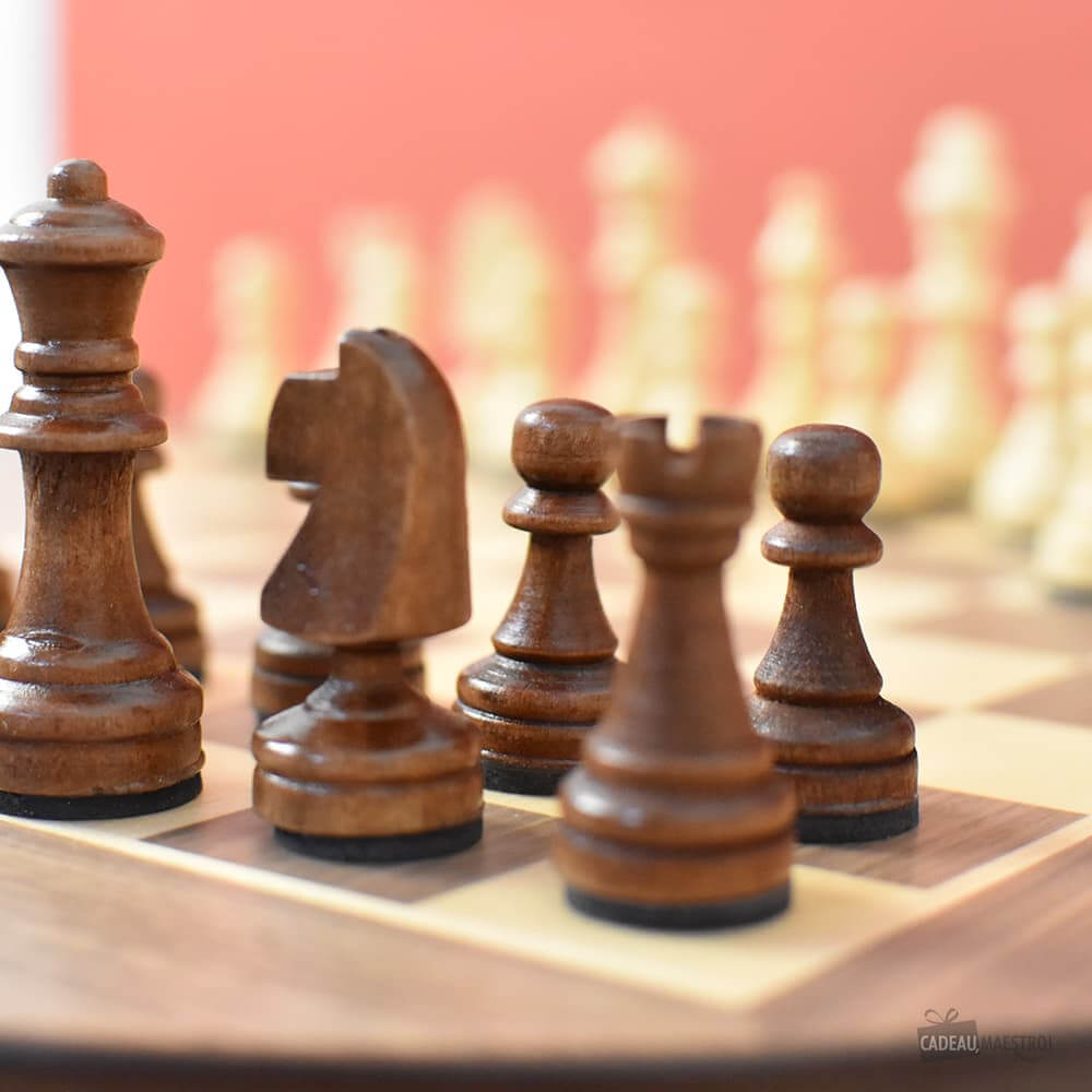Jeu d'Échecs Magnétique en Bois - Jeux de Société Originaux CadoMaestro