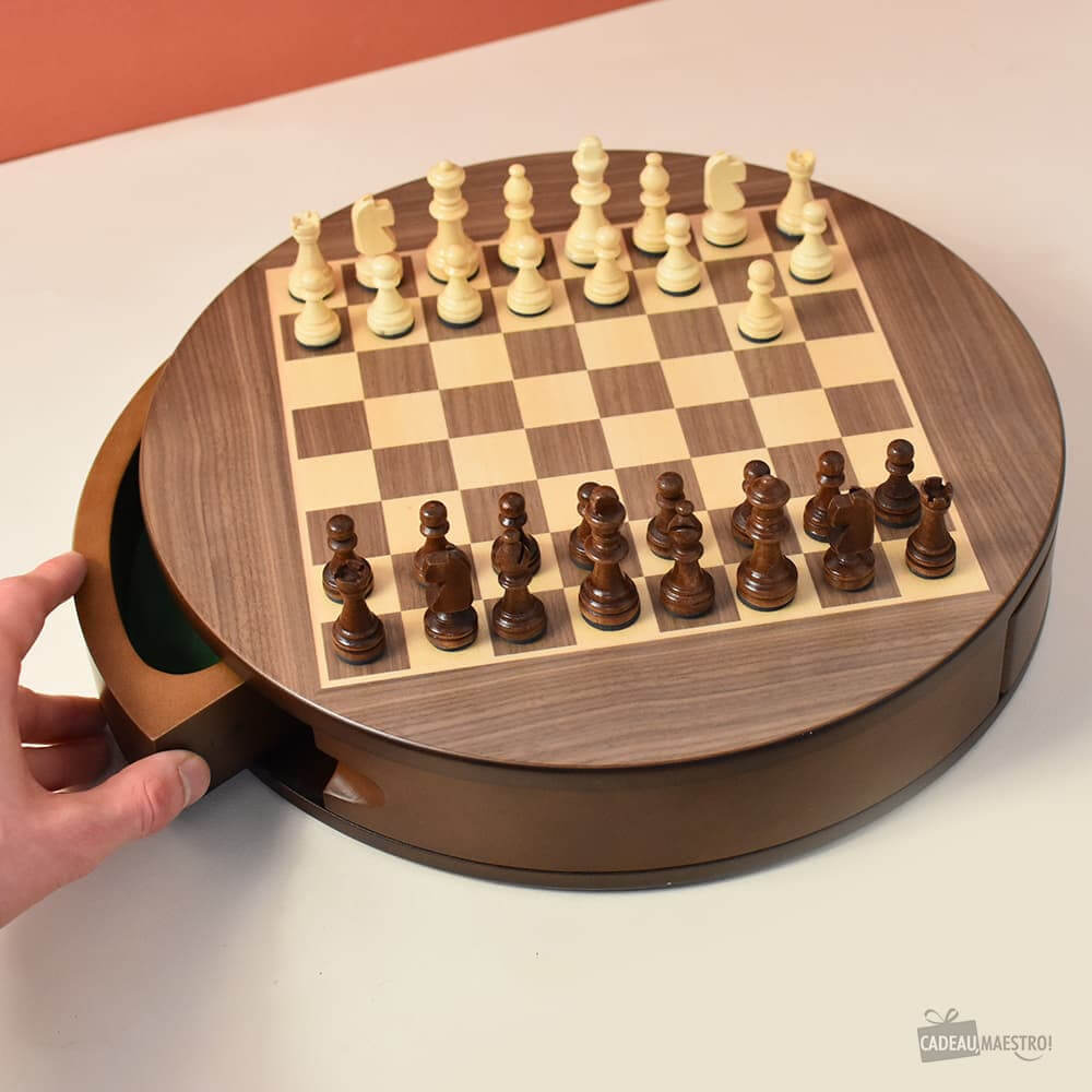 Jeu d'Échecs Magnétique en Bois - Jeux de Société Originaux CadoMaestro