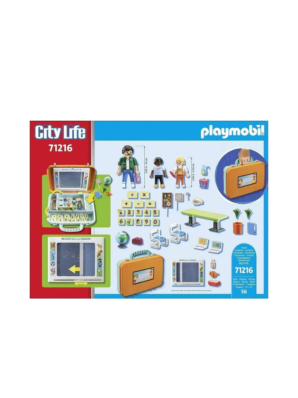 Jeu éducatif 71216 Playmobil – malle des apprentissages, apprentissage des chiffres – dès 4 ans multicolore