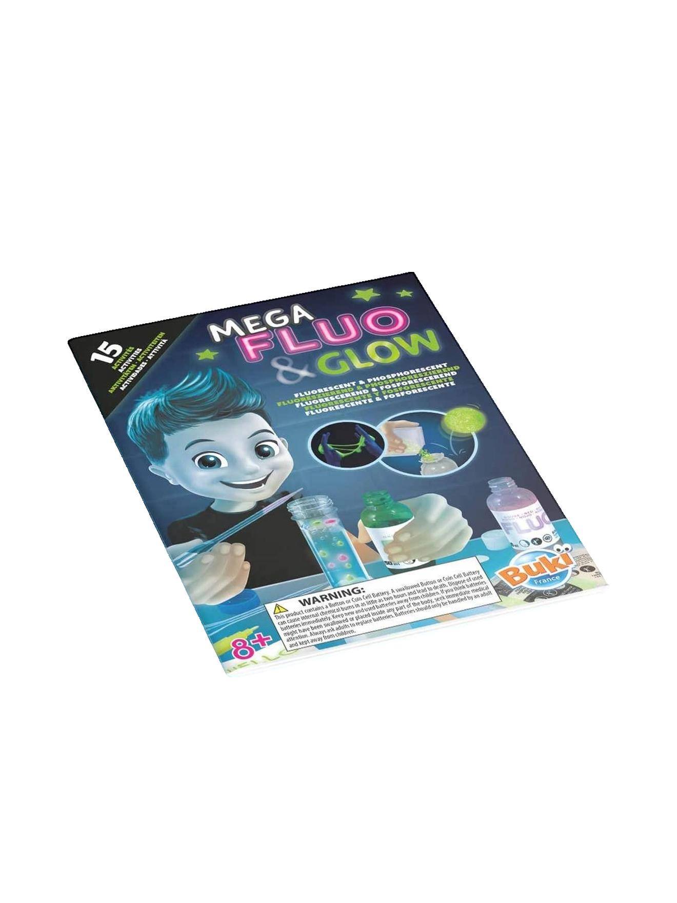 Jeu éducatif de chimie mega fluo & glow – kit d'expériences fluorescentes pour enfants à partir de 8 ans multicolore