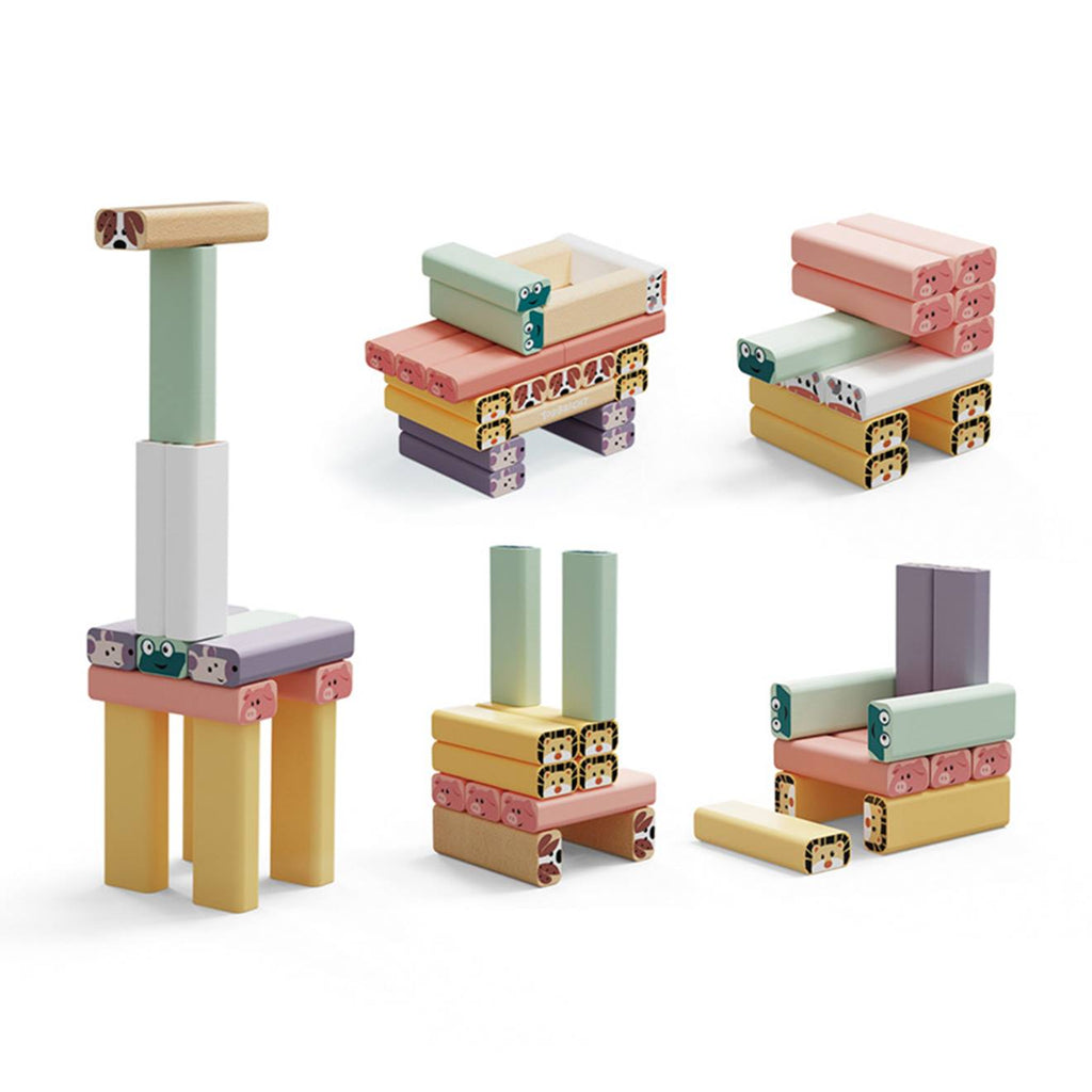 Jeu éducatif de compétences wobble tower multicolore