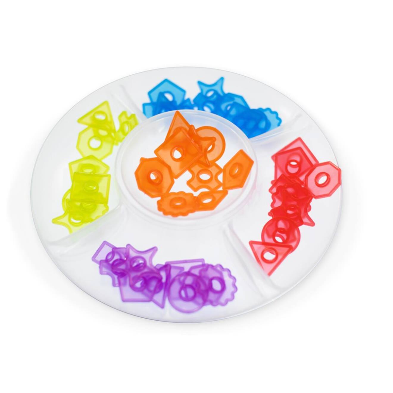 Jeu éducatif de tri – 4 plateaux transparents pour apprendre les formes et les couleurs multicolor