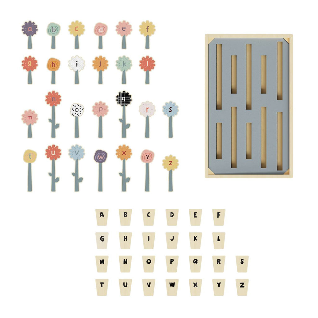 Jeu éducatif fleurs abc beige