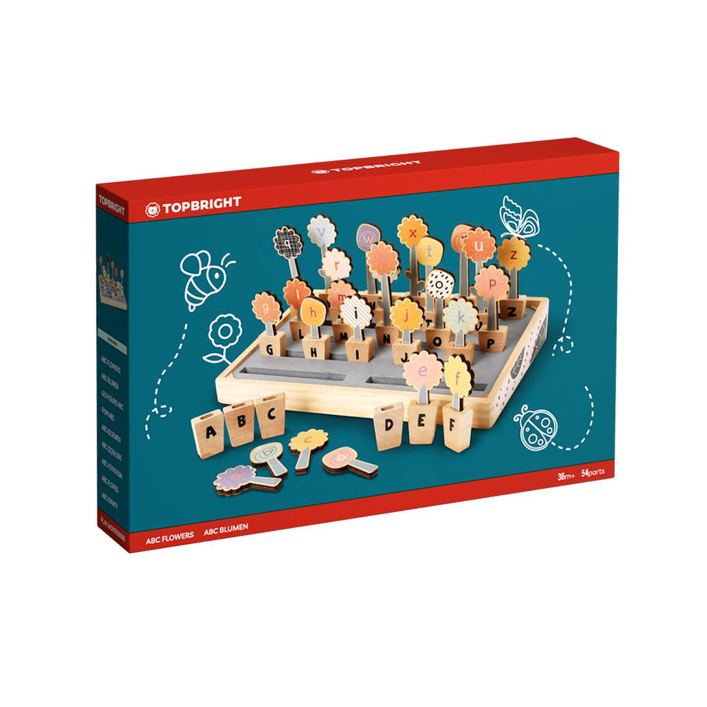 Jeu éducatif fleurs abc beige